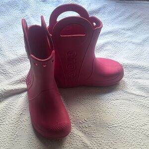 CROCS Kids Fuchsia Rain Boots